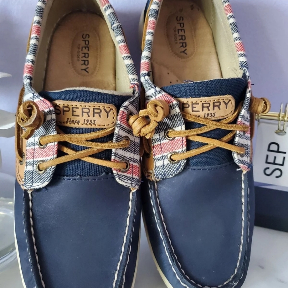 Sperry Boat Ivyfish Stripe Navy Size 8.5 - Picture 5 of 12